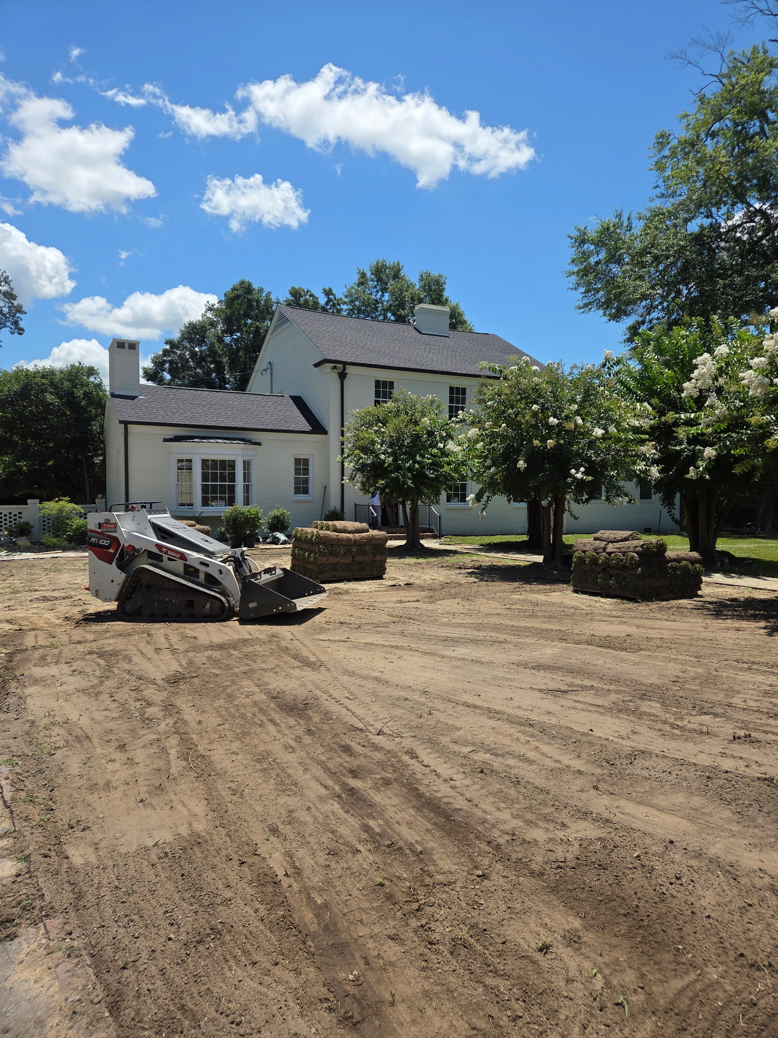 Completed outdoor landscaping transformation